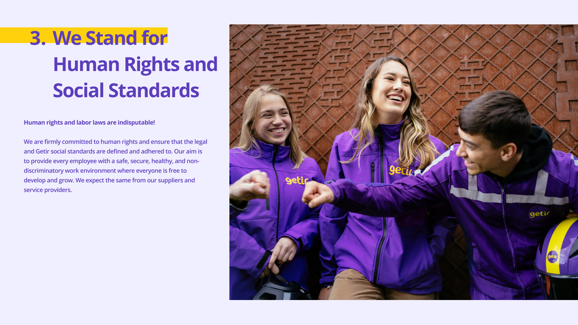 03. We Stand for Human Rights and Social Standards